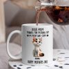 Dad Mom Thanks For Picking Up My Poop And Stuff Personalized White Mug Gift For Cat Lovers CH07 895240