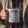 Dad Nutrition Facts Personalized Mug, Birthday Gift with Custom Name