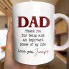 DAD Thank You For Being Such An Important Piece Of My Life - Personalized Custom Coffee Mug - DAD034_MG