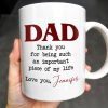 DAD Thank You For Being Such An Important Piece Of My Life - Personalized Custom Coffee Mug - DAD034_MG