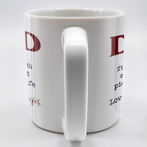 DAD Thank You For Being Such An Important Piece Of My Life - Personalized Custom Coffee Mug - DAD034_MG