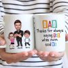 Dad Thanks For Always Saying Yes Caricature Style Personalized Mug