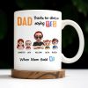 Dad Thanks For Always Saying YES When Mom Said NO, Cartoon Characters - Personalized Custom Coffee Mug - DAD110_MG