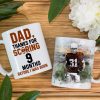 Dad Thanks for Scoring 9 Months Before I Was Born, Personalized White Mug, Gifts for Dads