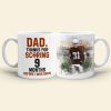 Dad Thanks for Scoring 9 Months Before I Was Born, Personalized White Mug, Gifts for Dads