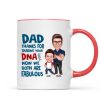 Dad Thanks For Sharing Your DNA Personalized Mug, Father's Day Gift From Son, Daughter
