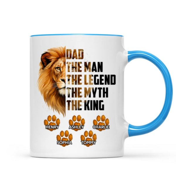 Dad The Man The Legend The Myth The King Personalized Mug, Father's Day Gift for Dad