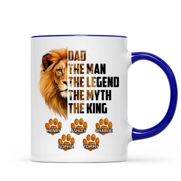 Dad The Man The Legend The Myth The King Personalized Mug, Father's Day Gift for Dad