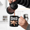Dad The Man The Myth The Legend Fist Bump - Personalized Black Mug