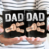 Dad The Man The Myth The Legend Fist Bump - Personalized Black Mug