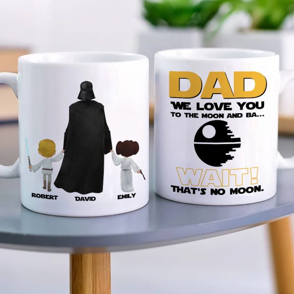 Dad We Love You To The Moon And Ba.. 01hudt020623 Personalized Coffee Mug