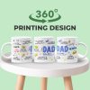 Dad You Are My Best Friend Ceramic Coffee Mug, Best Dad Ever Gift for Father Husband Grandpa, Fathers Day Birthday Christmas Gift from Daughter Son