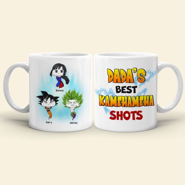 Dada's Best Shots, Gift For Dad, Personalized Mug, Funny Sperm Kids Mug 04TOHN140923HA