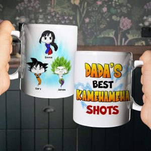 Dada's Best Shots, Gift For Dad, Personalized Mug, Funny Sperm Kids Mug 04TOHN140923HA