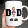 Daddy And Baby, Cartoon Characters - Personalized Custom Coffee Mug - DAD121_MG