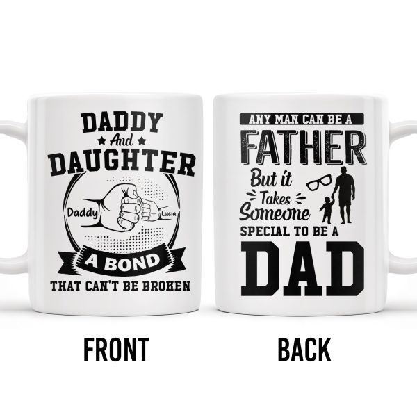 Daddy And Daughter Bond, Special Dad Silhouettes - Personalized Custom Coffee Mug - DAD138_MG