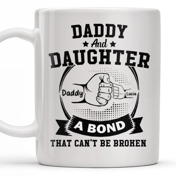 Daddy And Daughter Bond, Special Dad Silhouettes - Personalized Custom Coffee Mug - DAD138_MG