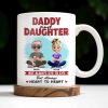 Daddy And Daughter, Not Always Eye To Eye But Always Heart To Heart - Personalized Custom Coffee Mug - DAD163_MG