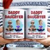 Daddy And Daughter, Not Always Eye To Eye But Always Heart To Heart - Personalized Custom Coffee Mug - DAD163_MG