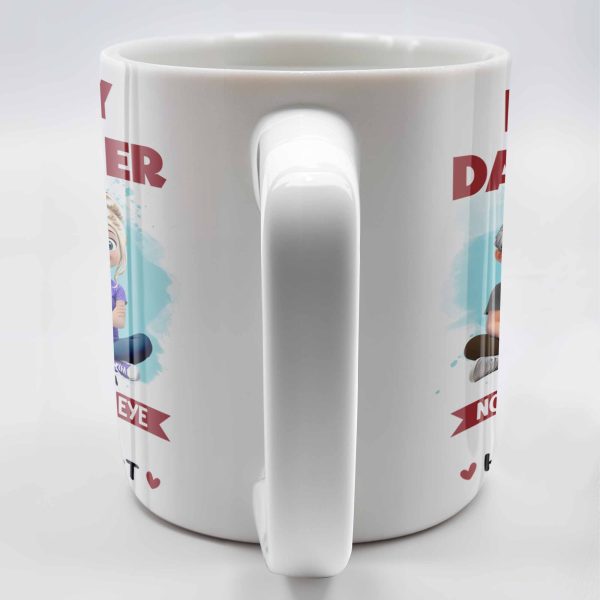 Daddy And Daughter, Not Always Eye To Eye But Always Heart To Heart - Personalized Custom Coffee Mug - DAD163_MG