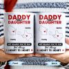 Daddy And Daughter Not Always Eye To Eye But Always Heart To Heart, Map and Heart - Personalized Custom Coffee Mug - DAD035_MG