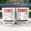 Daddy And Daughter Not Always Eye To Eye But Always Heart To Heart, Map and Heart - Personalized Custom Coffee Mug - DAD035_MG