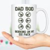 Daddy Bear Dad Bod Working On My Six Pack Personalized Custom Family Mug C322