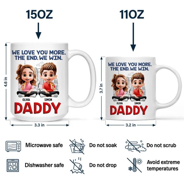 Daddy I Love You More The End - Personalized Mug