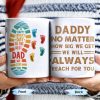 Daddy No Matter How Big We Get, Colorful Footprints - Personalized Custom Coffee Mug - DAD231_MG