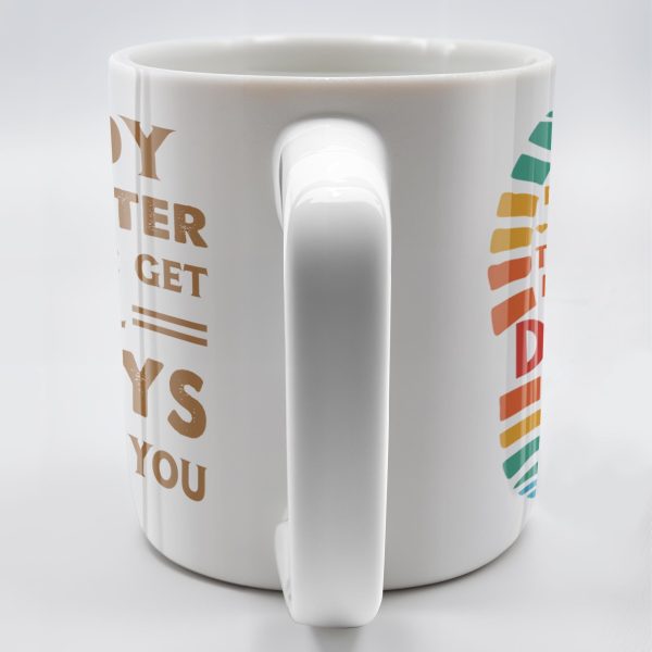 Daddy No Matter How Big We Get, Colorful Footprints - Personalized Custom Coffee Mug - DAD231_MG