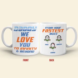 Daddy We Love You - Personalized White Mug