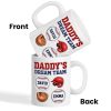 Daddy's Dream Team Baseball 3D Inflated Effect Personalized Mug