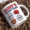 Daddy's Dream Team Baseball 3D Inflated Effect Personalized Mug