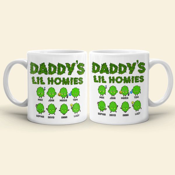Daddy's Lil Homies Personalized Weed Mug Gift For Dad