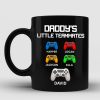Daddy's Little Teammates Personalized Mugs, Father's Day Gift for Gamer Dads