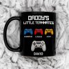 Daddy's Little Teammates Personalized Mugs, Father's Day Gift for Gamer Dads