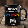 Daddy's Little Teammates Personalized Mugs, Father's Day Gift for Gamer Dads