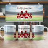 Daddy's Team Baseball Family Sitting Personalized AOP Mug, Perfect Gift For Dad, Grandpa, Husband