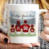 Daddy's Team Baseball Family Sitting Personalized Mug, Gift For Dad, Grandpa, Husband