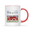 Daddy's Team Football Family Sitting Personalized Mug, Father's Day Gift For Dad, Grandpa, Husband