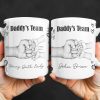 Daddy's Team Hand Holding Design - Personalized Custom Coffee Mug - DAD276_MG