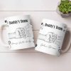 Daddy's Team Hand Holding Design - Personalized Custom Coffee Mug - DAD276_MG