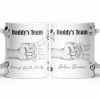 Daddy's Team Hand Holding Design - Personalized Custom Coffee Mug - DAD276_MG