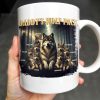 Daddy's Wolf Pack Featuring Wolves In Forest - Personalized Custom Coffee Mug - DAD208_MG