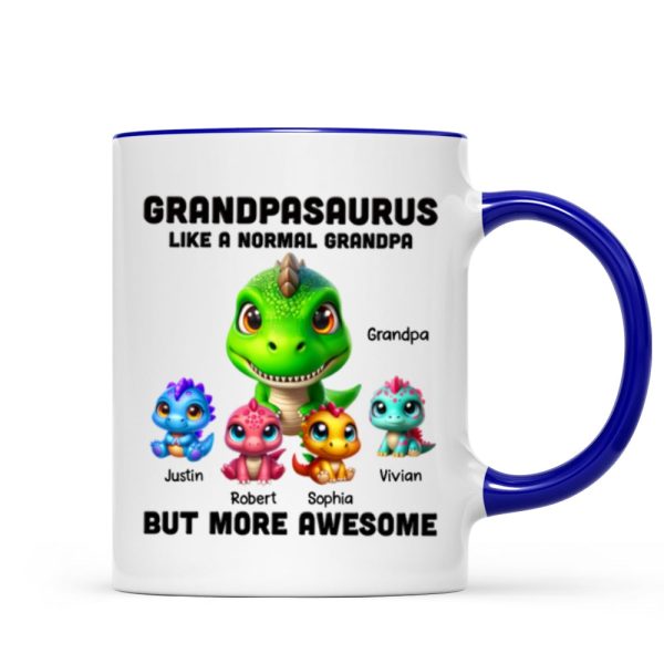 Daddysaurus Grandpasaurus 3D Dinosaurs Personalized Mug