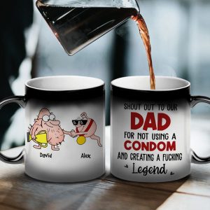 Dad's Legend Sperms Personalized Coffee Mug, Thank You For Creating F Legend, Father's Day Gift, Birthday Gift For Dad