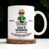 Dad's Reserve Premium Blend Limited Edition, Cartoon of Dad and Wine Glass - Personalized Custom Coffee Mug - DAD071_MG