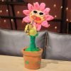 Dancing Sunflower Plush Toy with Music & USB Saxophone