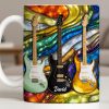 David Electric Guitar Art - Personalized Custom Coffee Mug - HOB094_MG