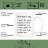 Dear Boss Lady Thanks Funny Coffee Mug, Gift for Boss Lady from Coworker Employee, Birthday Christmas Office Gift